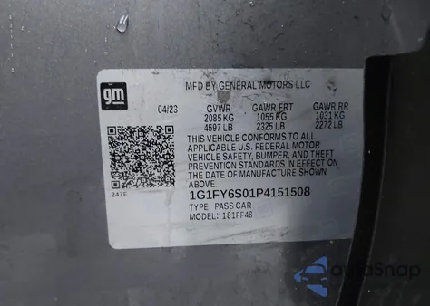 2023 Chevrolet Bolt Euv Fwd Lt from USA, damaged, VIN 1G1FY6S01P4151508